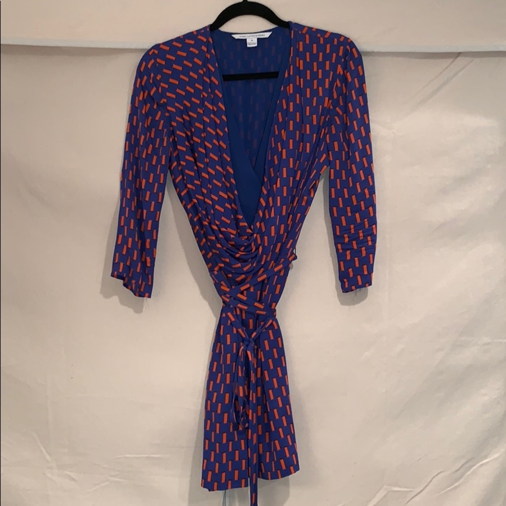 Diane Von Furstenberg Silk Wrap Dress Size 10
